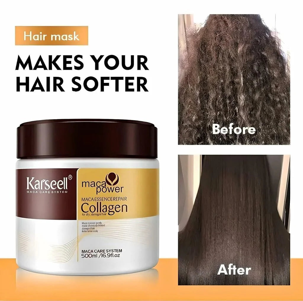 Masque Capillaire Au Collagène Pour Hydratation Profonde Et Contrôle Des Frisottis | Masque Pour Cheveux Secs — photo 8